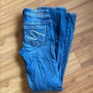 Silver Aiko Jeans Women's Blue Denim Jeans W25xL33